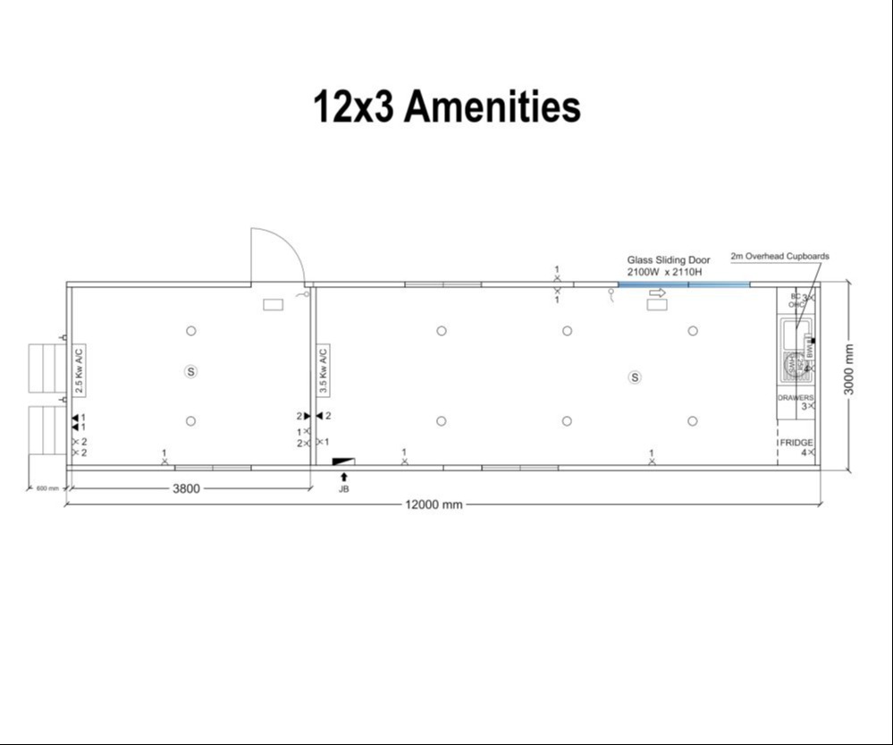 12x3 office and lunchroom